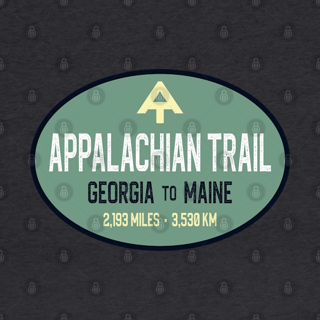 Appalachian Trail - Georgia to Main - Green Oval by TGKelly